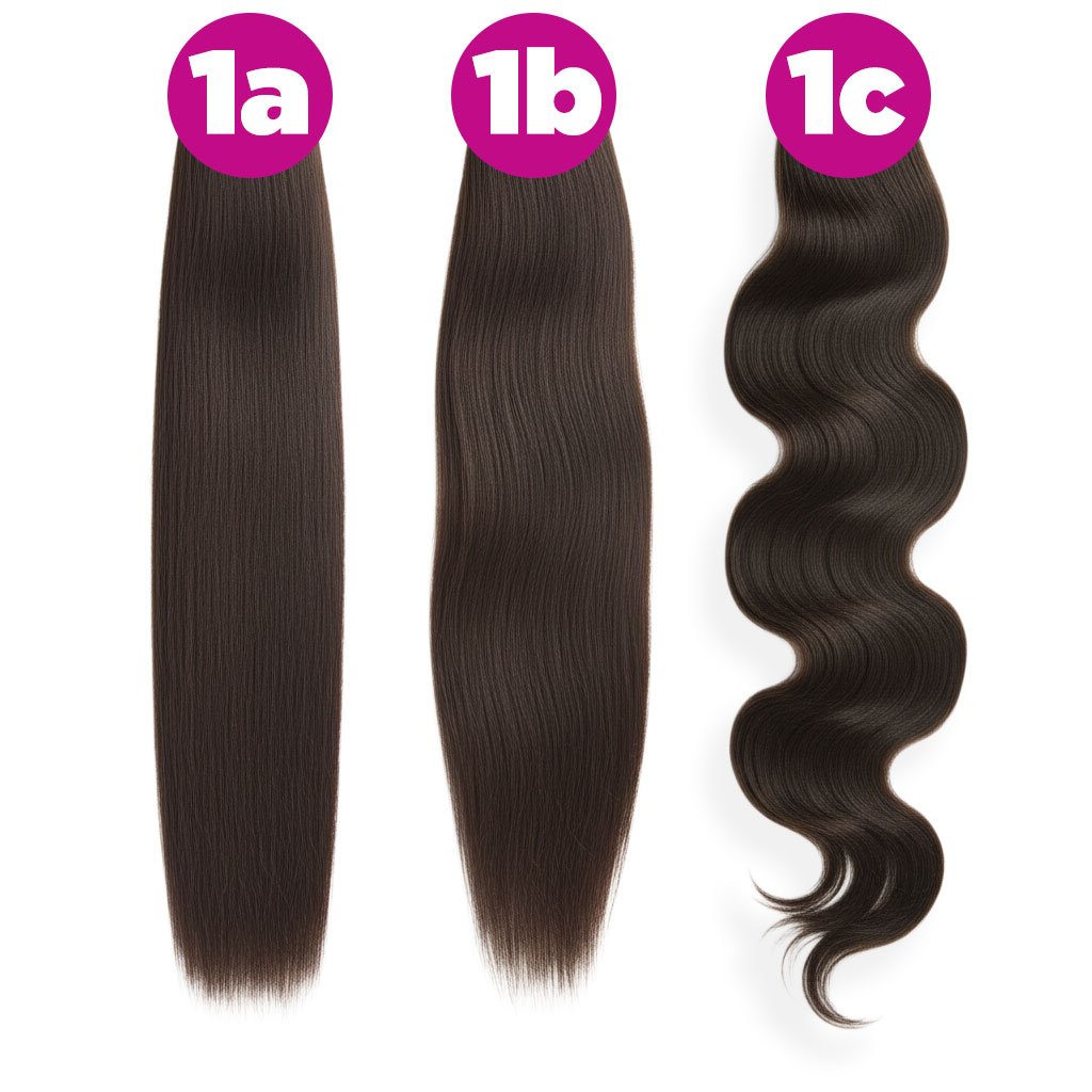 Cabellos de tipo lacio a1, a2 y a3