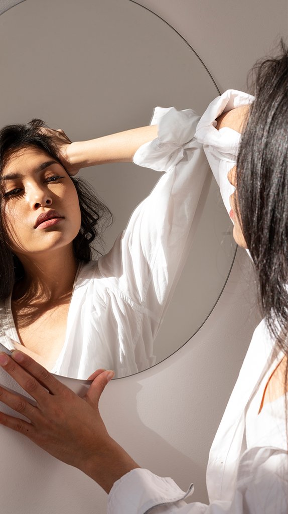 Lista para maquillarse