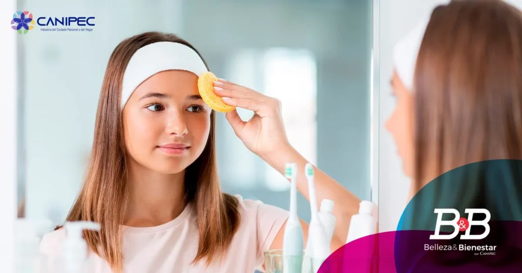 Rutina de cuidado de la piel en la adolescencia
