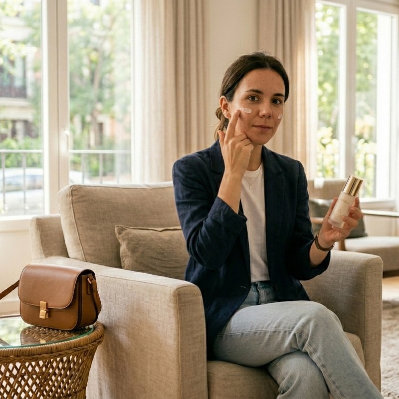 mujer usando-protector-solar